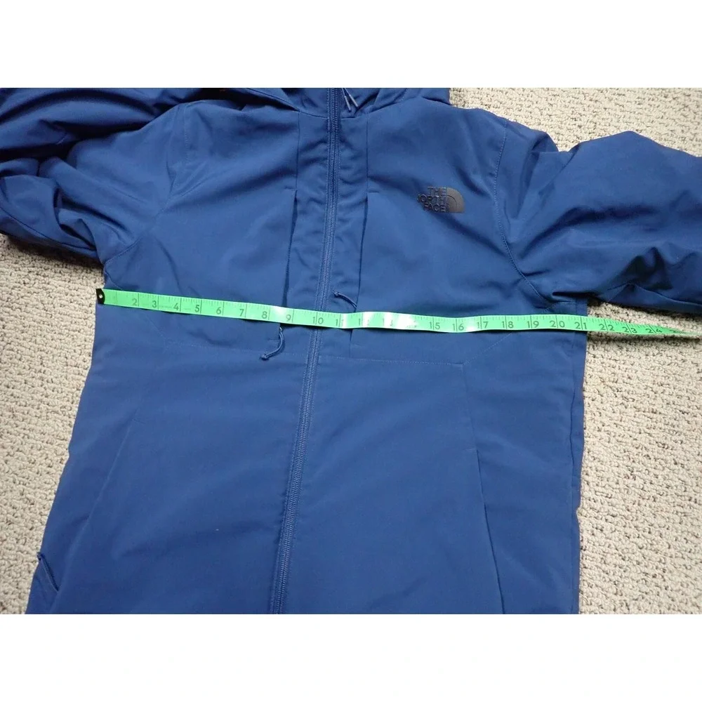 The North Face WindWall Jacket Mens Small Blue Excellent Hooded Softshell Zip